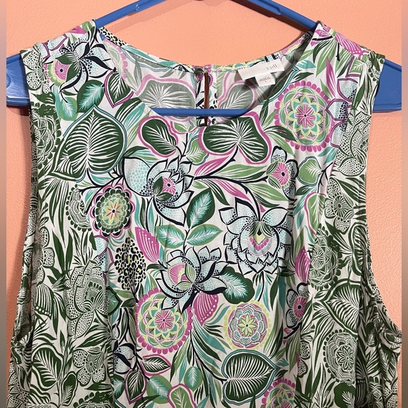 J. Jill Floral Mixed Pattern Sleeveless Dress - Picture 3 of 6